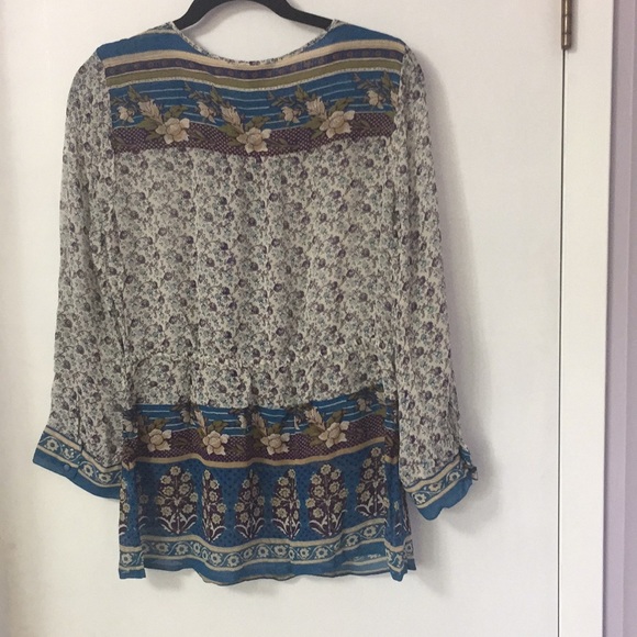 Lucky Brand Floral Top/Blouse - Picture 3 of 11